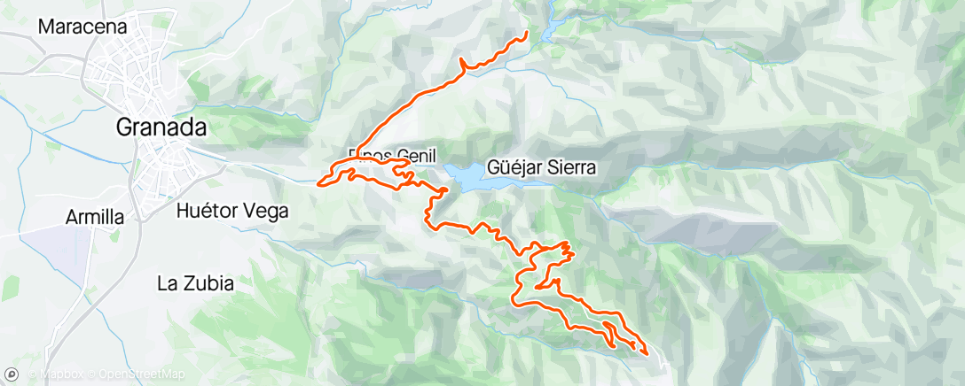 Map of the activity, Sierra Nevada T3