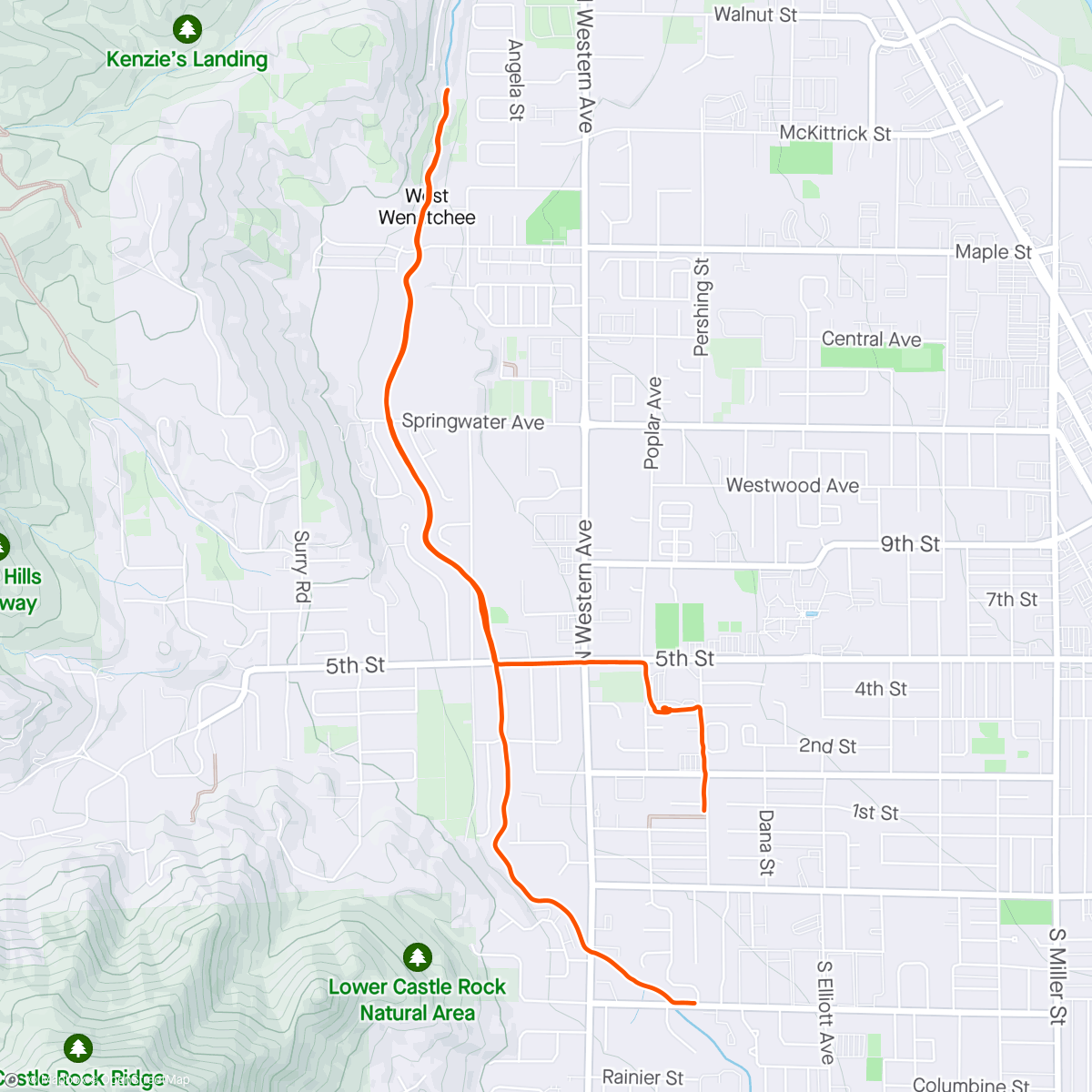 Mapa de la actividad, Apparently Vance needed some more miles