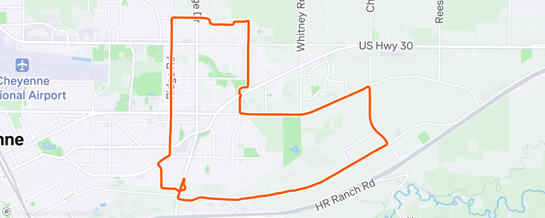 Map of the activity, Morning Run