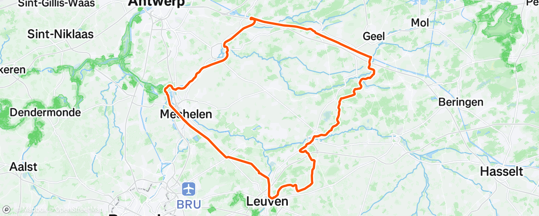 Map of the activity, Morning Ride