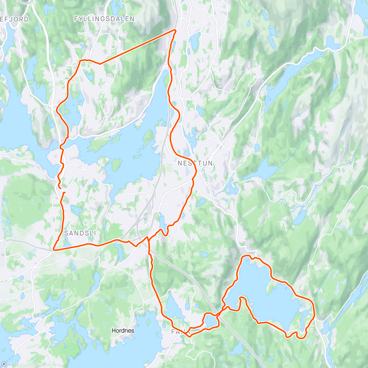 Map of the activity, Solo ride