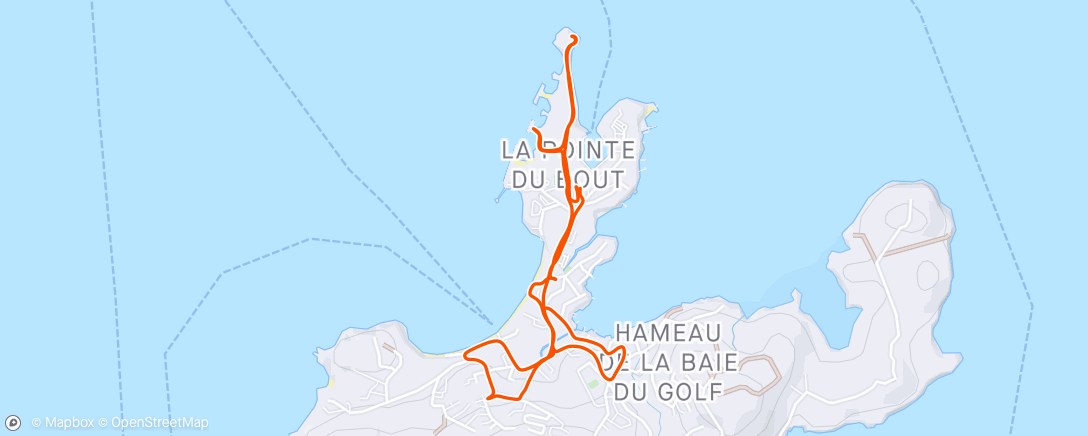 Map of the activity, Pointe du bout
