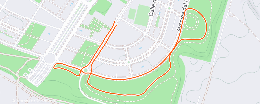 Map of the activity, Afternoon Run