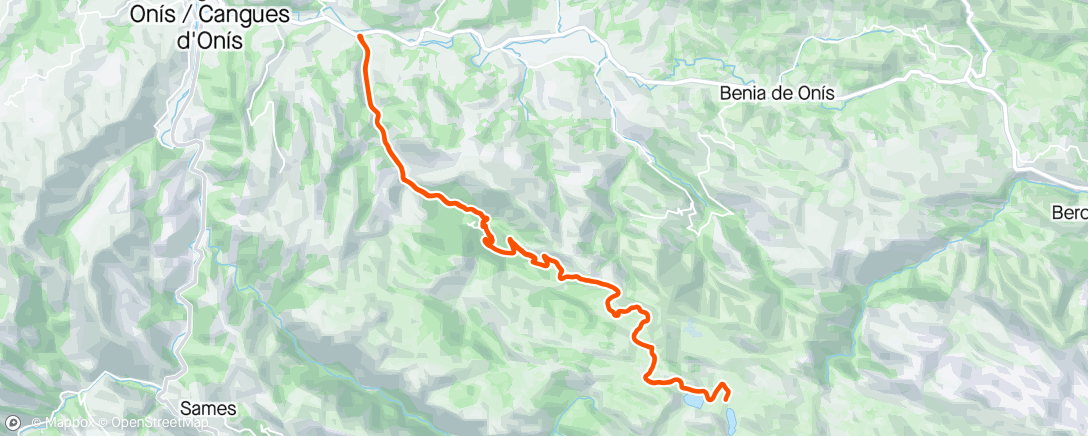 Map of the activity, Lagos de Covadogna