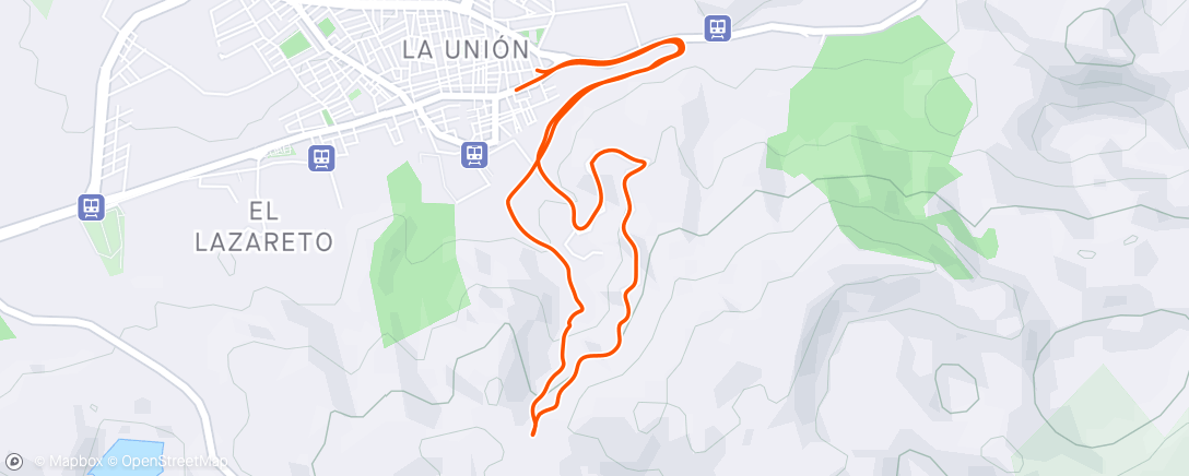 Map of the activity, Carrera de montaña vespertina