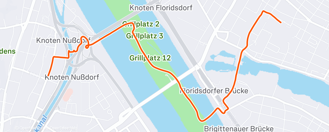 Map of the activity, Fahrt am Morgen