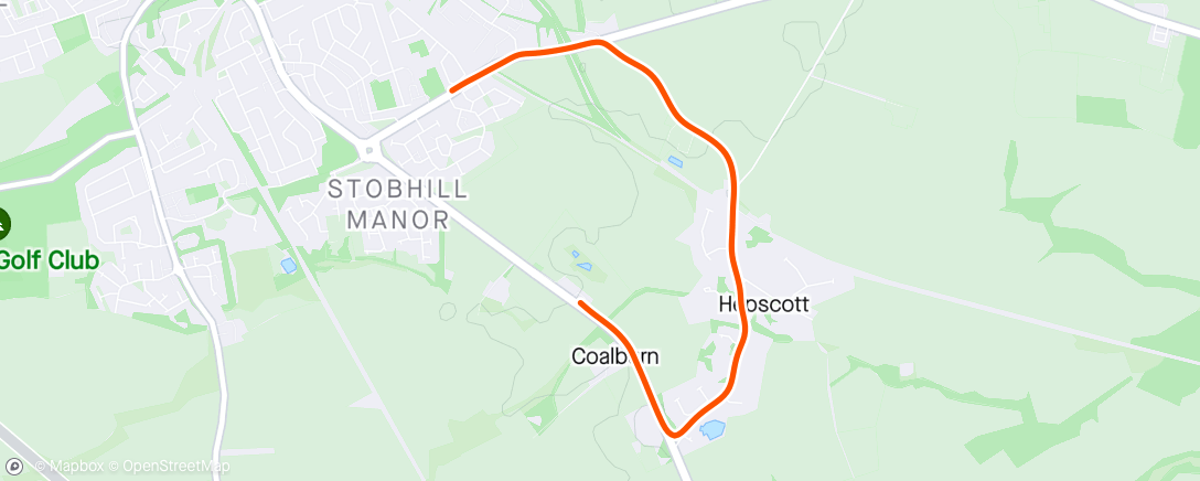 Map of the activity, Morning run last before Manchester