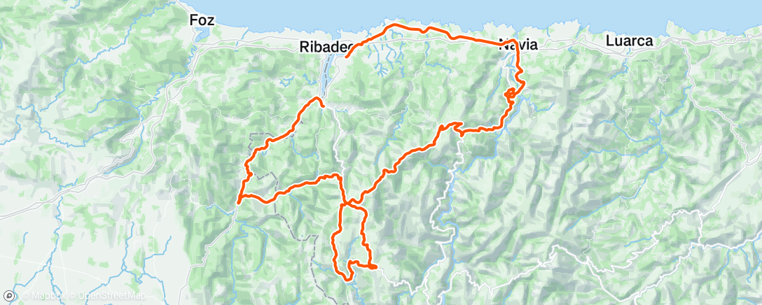 Map of the activity, Vuelta a Asturias 3° etapa