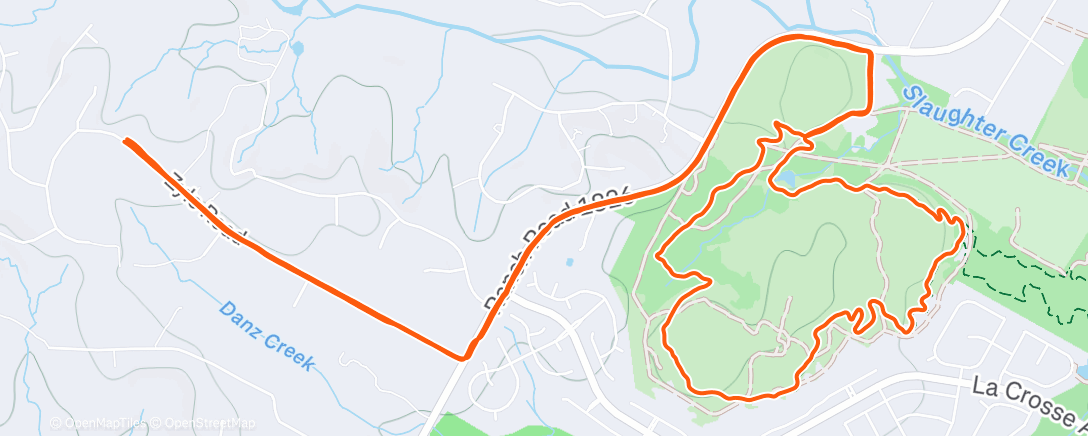 Map of the activity, Morning Trail Run