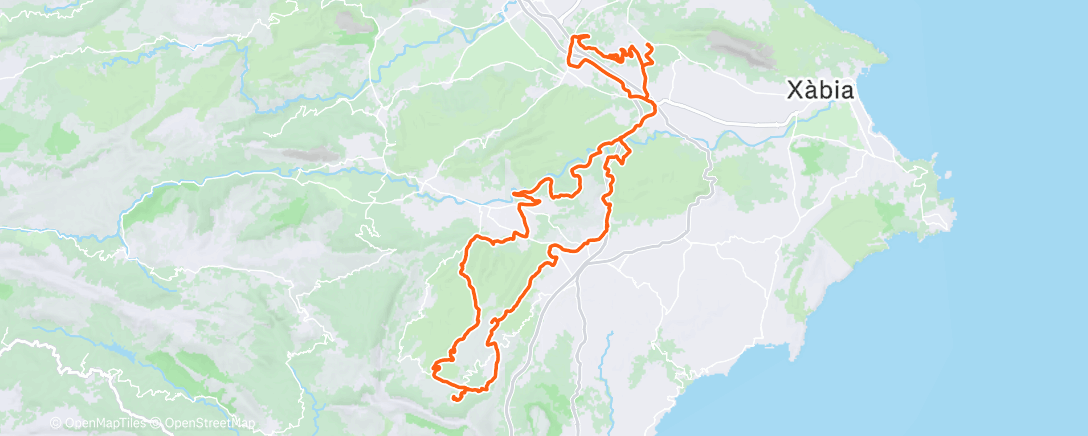 Карта физической активности (Morning Mountain Bike Ride)