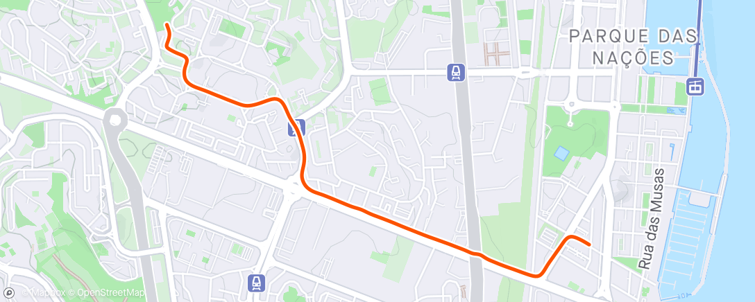 Mapa da atividade, Volta de bicicleta noturna