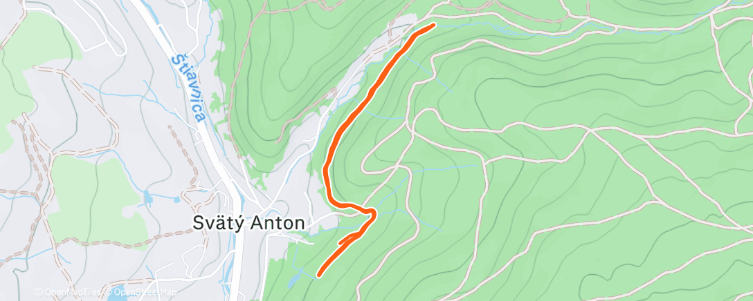 Map of the activity, Morning Trail Run