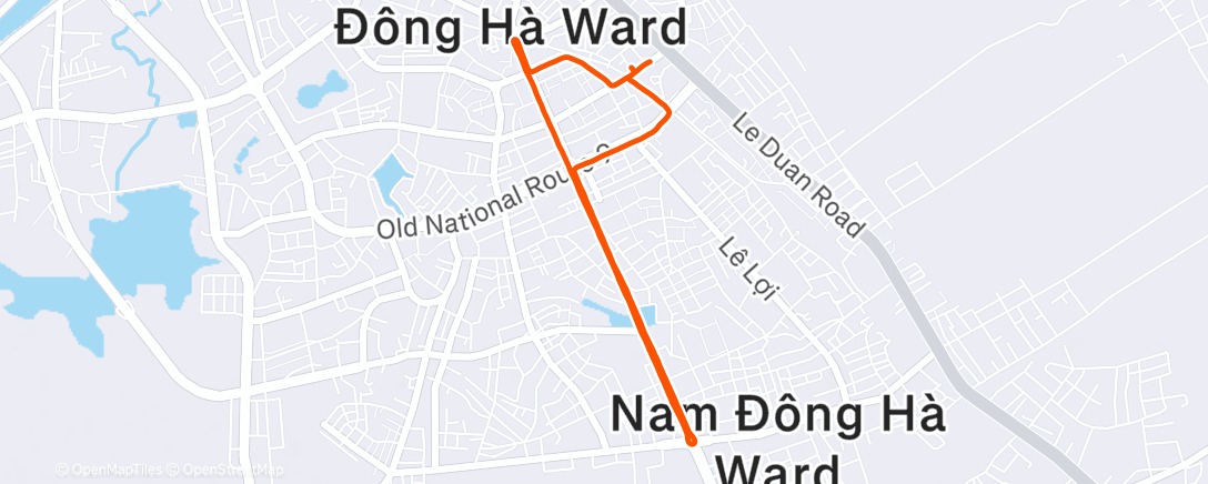 Map of the activity, Morning Run