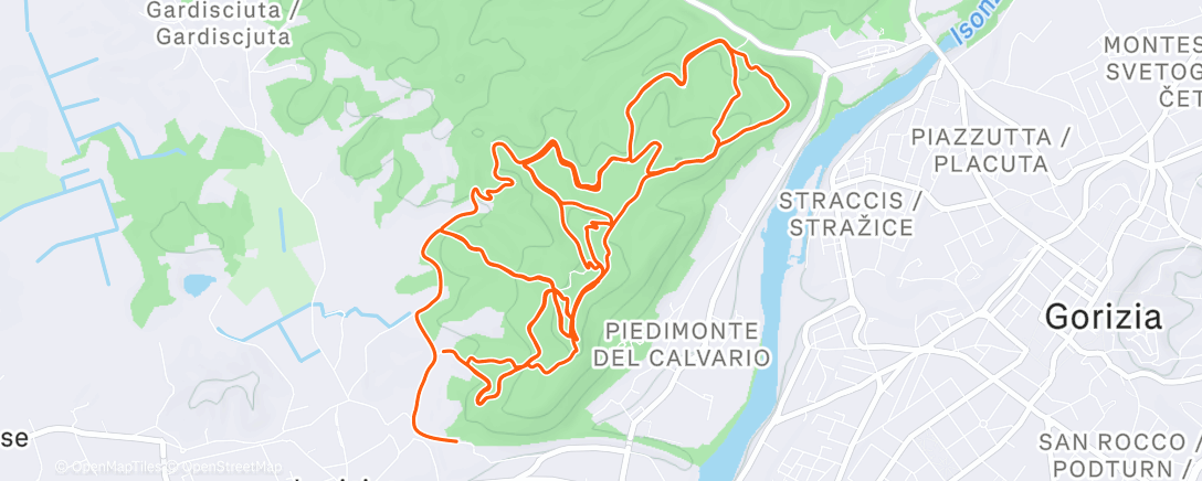 Map of the activity, Morning Mountain Bike Ride