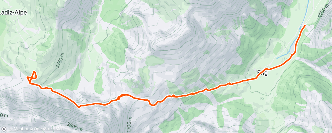 Map of the activity, Abendwanderung