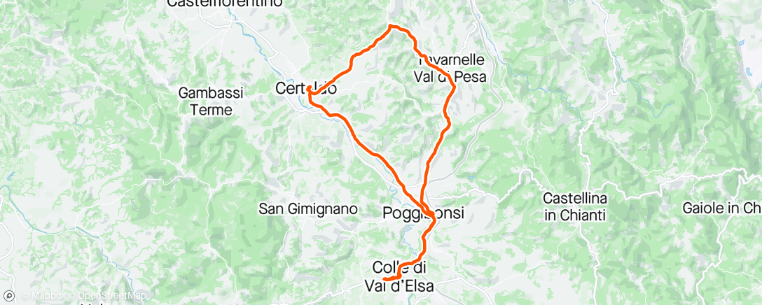 Map of the activity, Valle Elsa