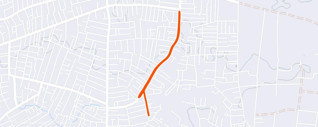 Map of the activity, Afternoon Run