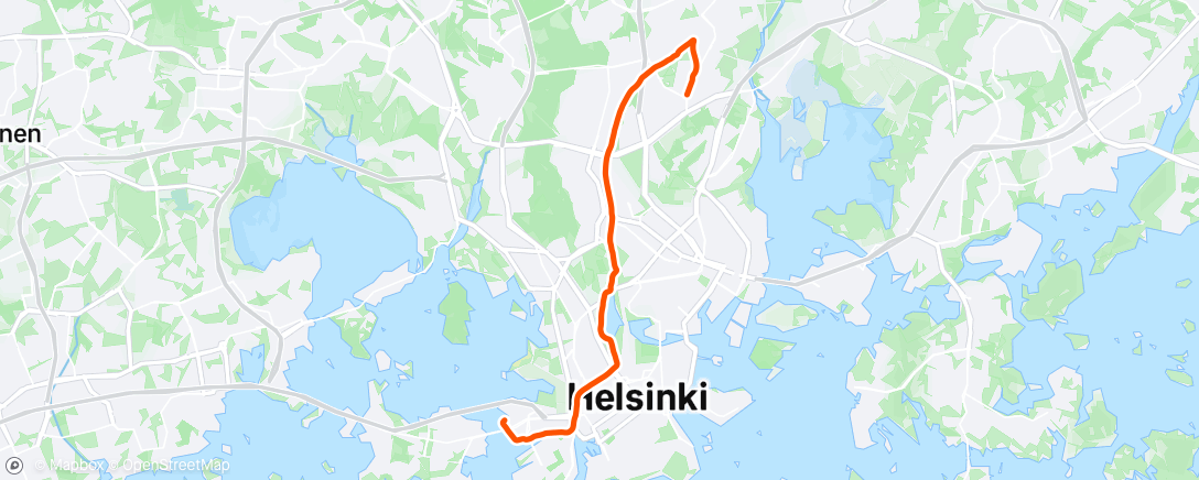 Map of the activity, Morning Run