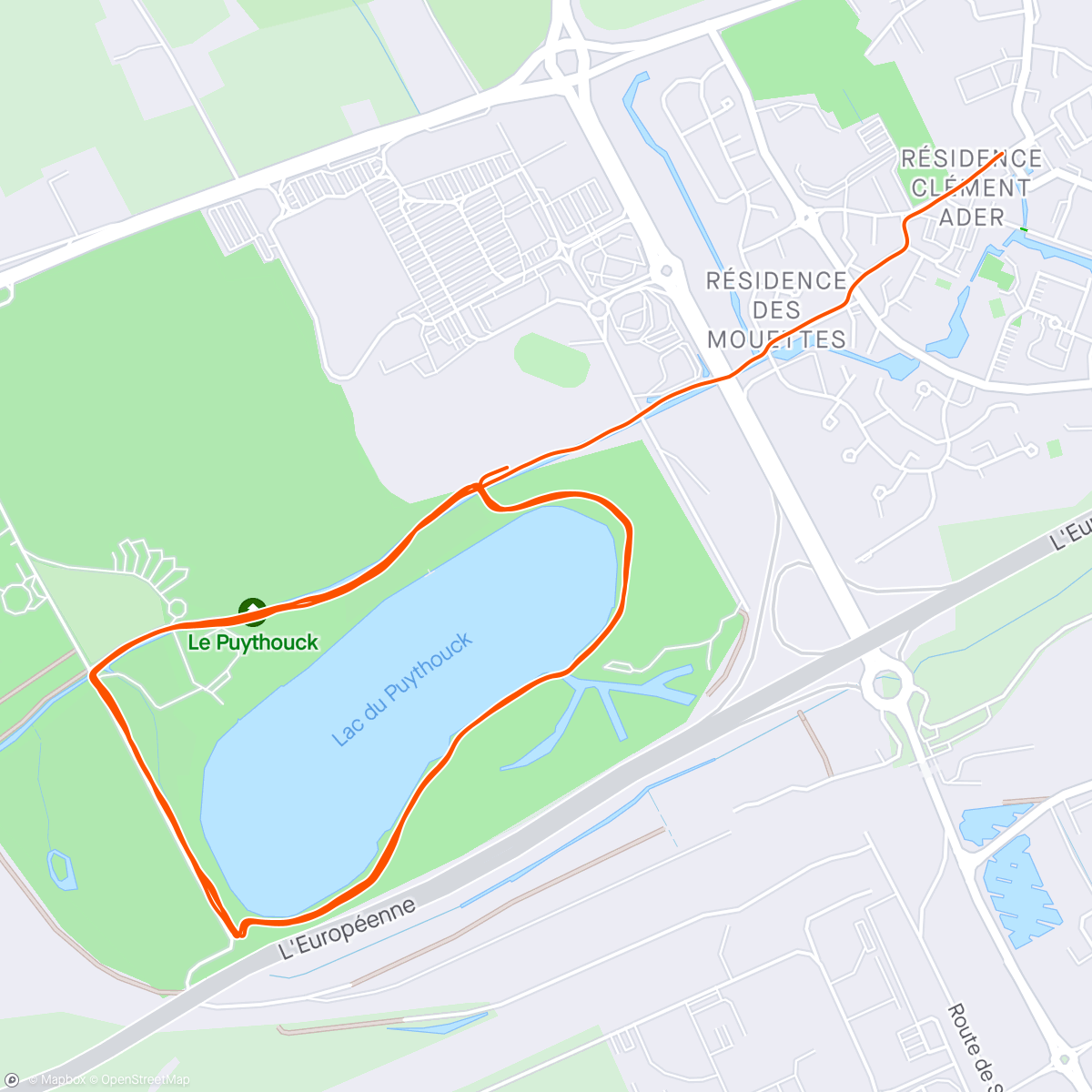Map of the activity, Enchaînement 10km