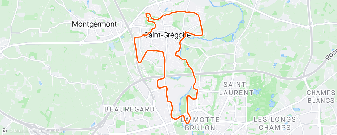 Map of the activity, St Grégoire-Rennes # Marche rapide