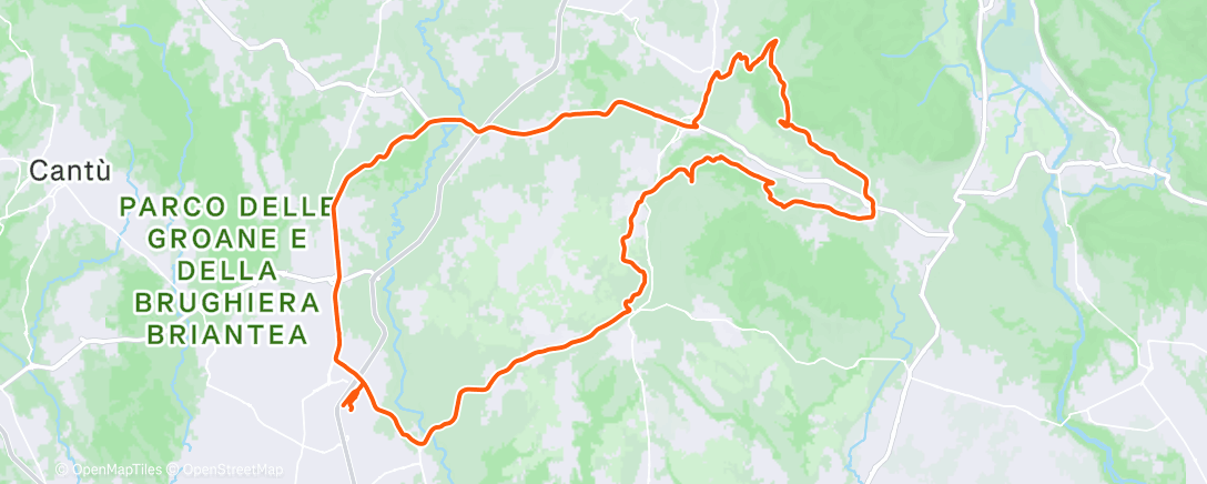 Map of the activity, Pedalata dell'ora di pranzo