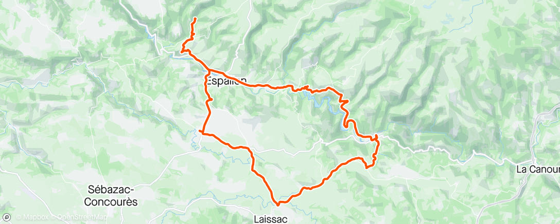 Mappa dell'attività Vélo dans l'après-midi
