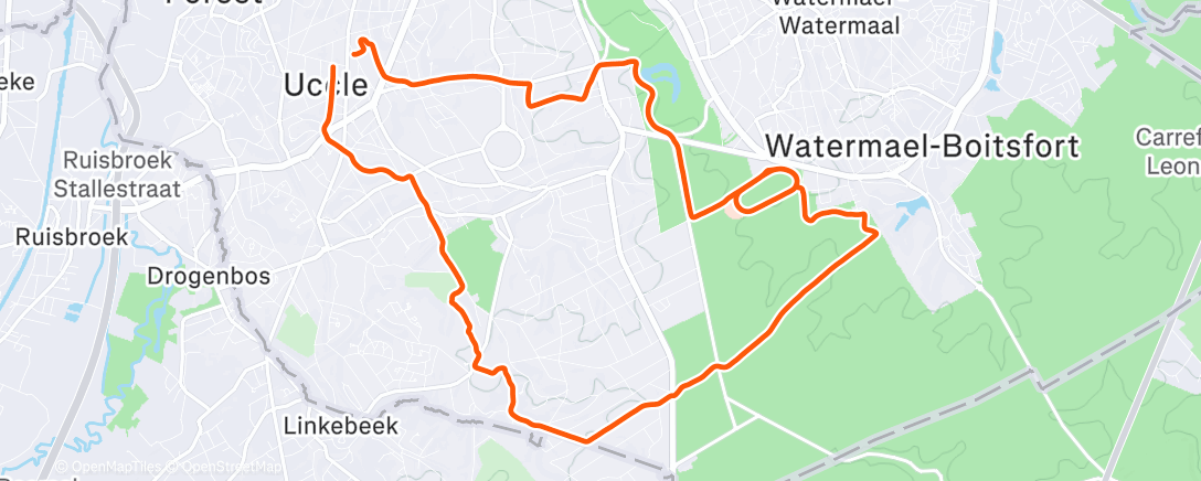 Map of the activity, Promenade verte - hippodrome - retour