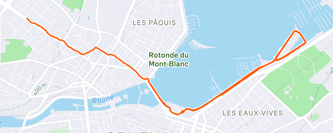 Map of the activity, Morning Run