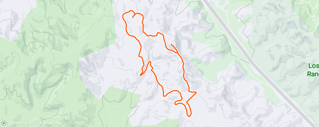 Map of the activity, Trailpalooza Bandit loop