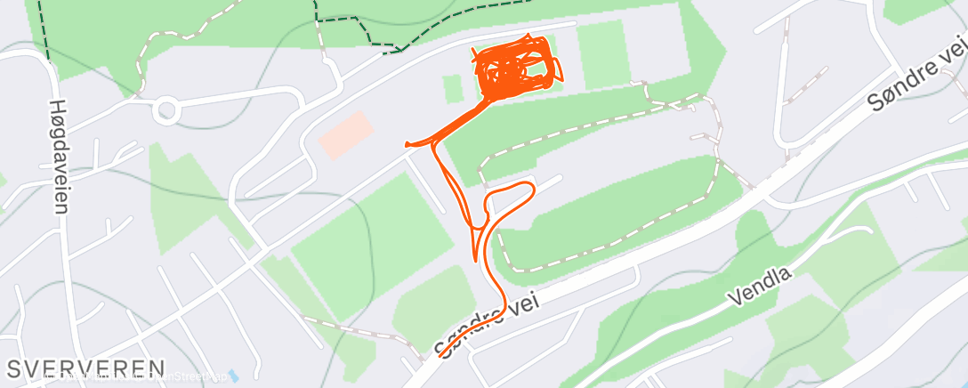 Map of the activity, 60 min KoS iLag