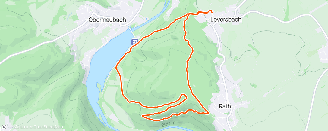 Map of the activity, Reha-Läufchen nach dem Rennen