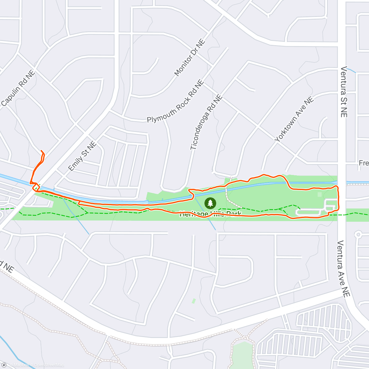 Map of the activity, Morning Walk