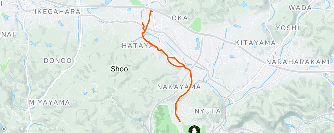 Map of the activity, 朝のランニング