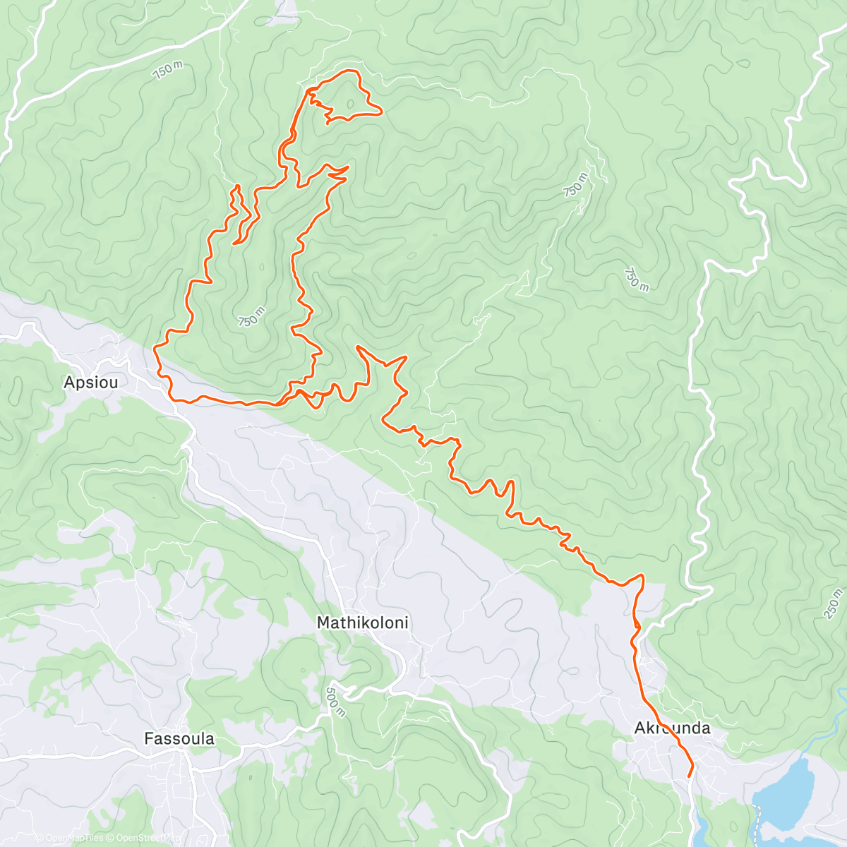 Map of the activity, Morning Mountain Bike Ride