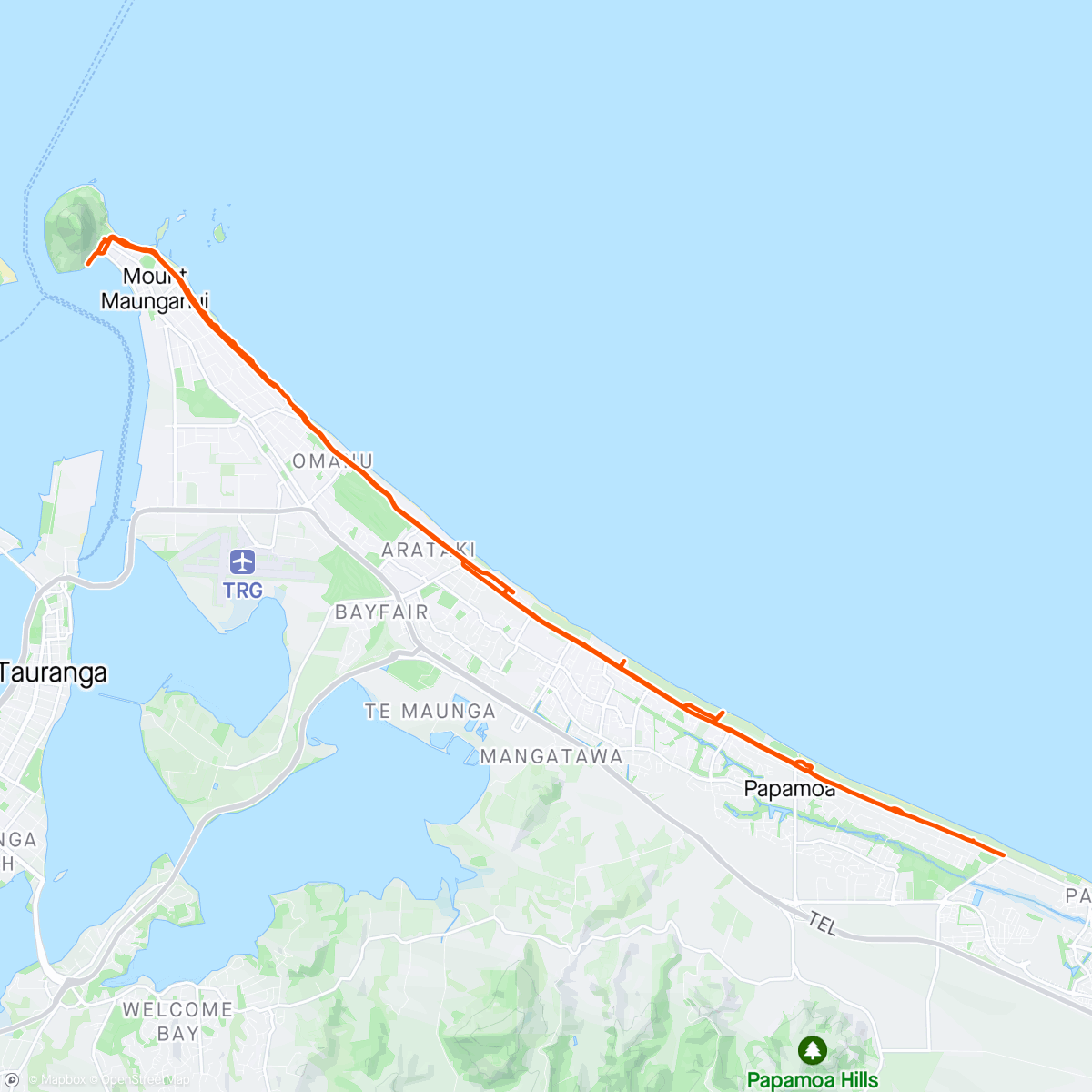 Map of the activity, Beach Cruise