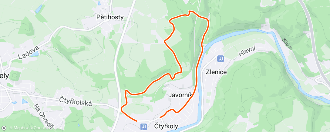 Map of the activity, Morning Run