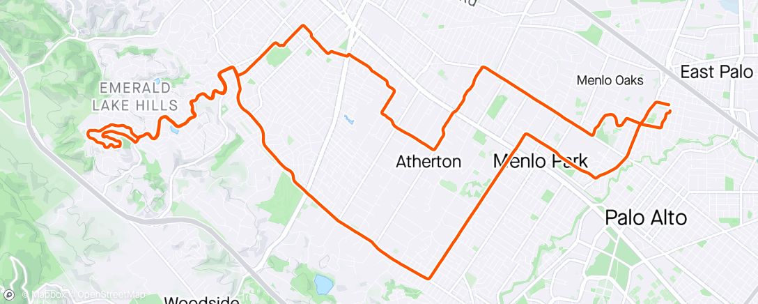 アクティビティ「Afternoon Ride」の地図