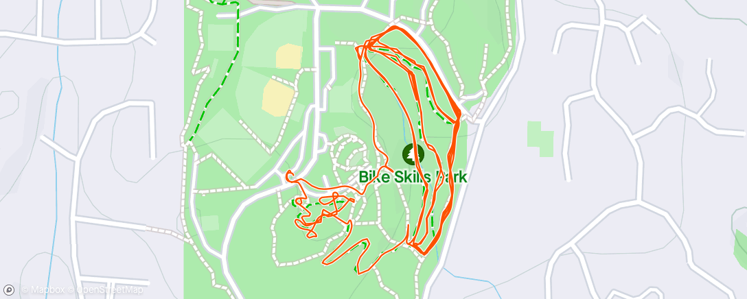 Map of the activity, Bike Park Warm Up