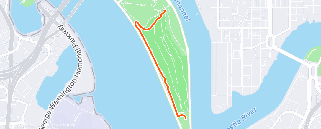 Map of the activity, Morning Run
