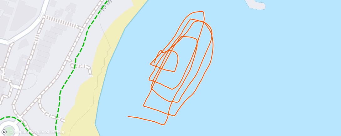 Map of the activity, Afternoon Swim