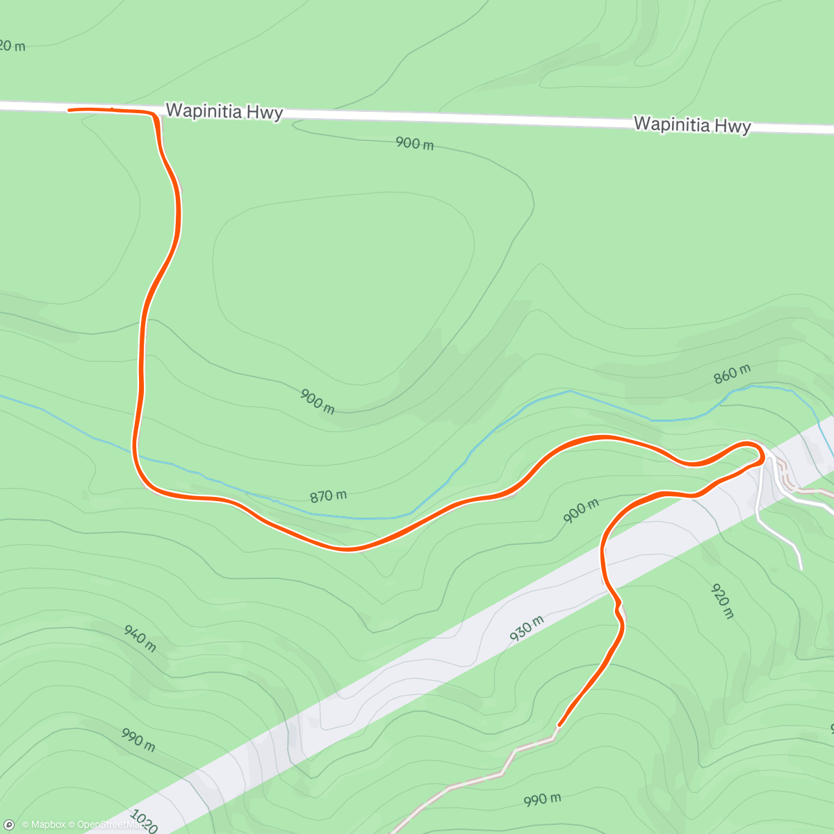 Map of the activity, Afternoon Hike