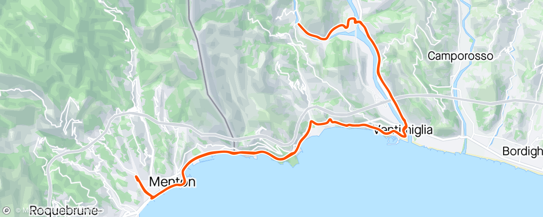 Map of the activity, Sortie vélo le matin avant Taf