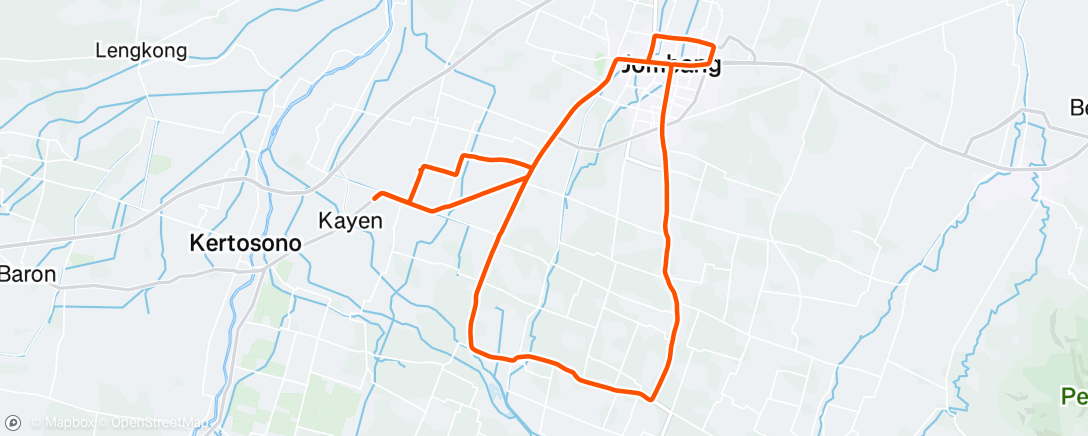 Peta aktivitas, Bersepeda Siang