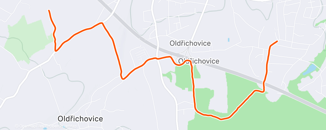 Map of the activity, Morning Run
