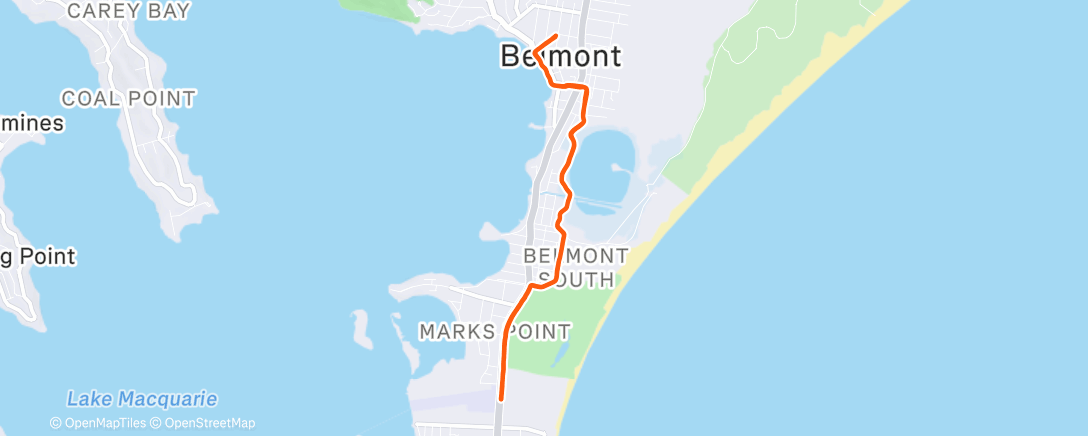 Map of the activity, Morning Run