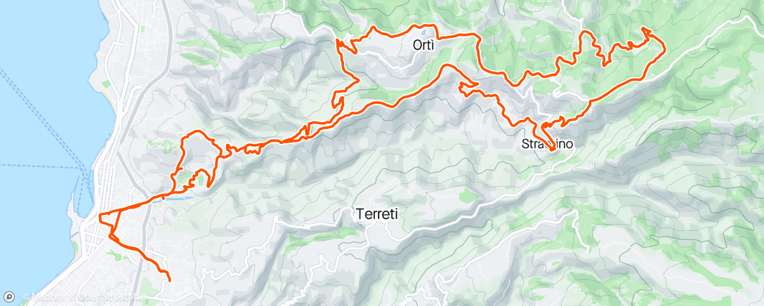Map of the activity, Sessione di mountain biking mattutina girovagando Scott Spark wcup