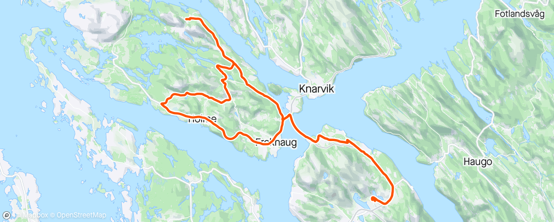 Map of the activity, Ådland🚴‍♂️