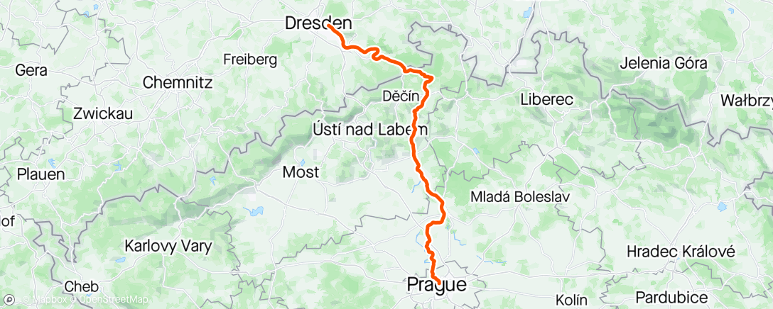 Map of the activity, Bikepacking im kalten Wind