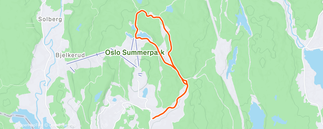 Map of the activity, Afternoon Nordic Ski