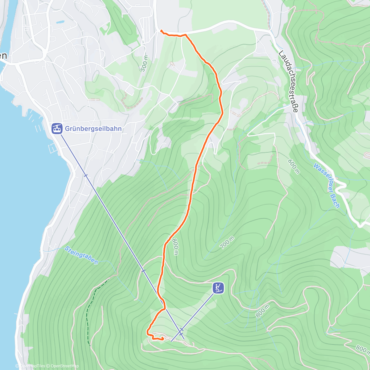 Map of the activity, Wanderung am Nachmittag
